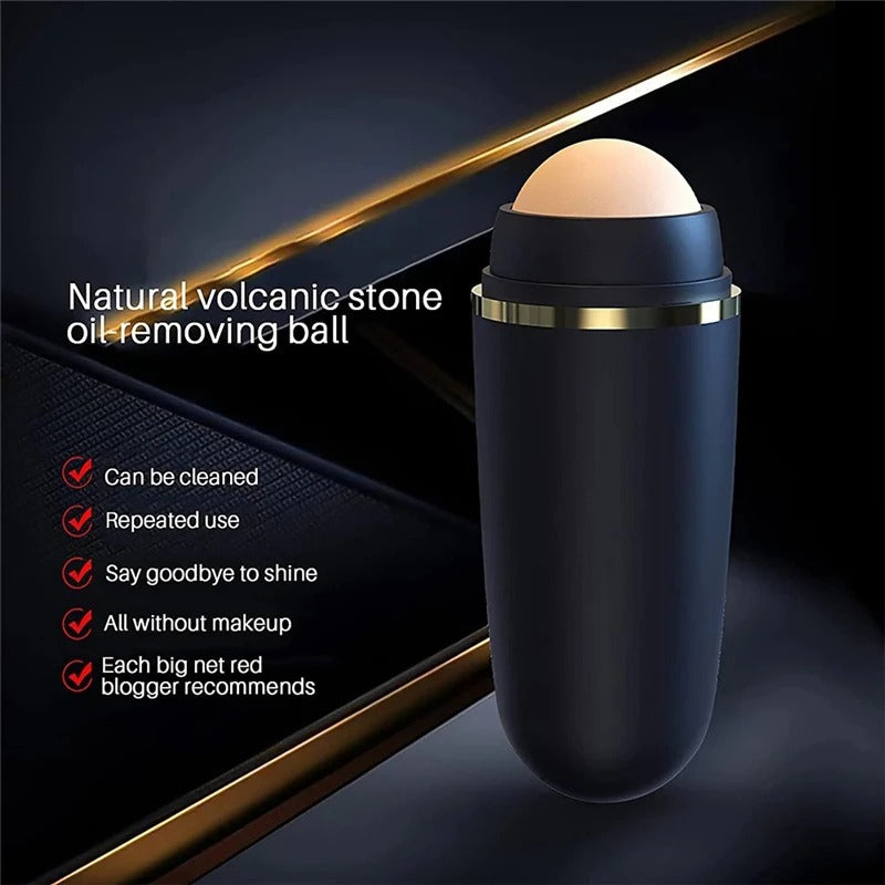 Beauty Volcanic Stone Oil-Absorbing Roller – Reusable & Matte