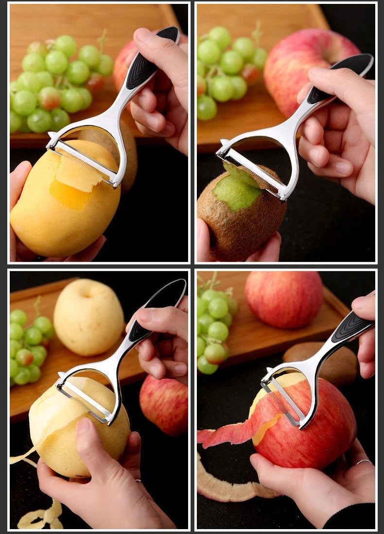 Sleek Multi-Functional Stainless Steel Vegetable & Fruit Peeler