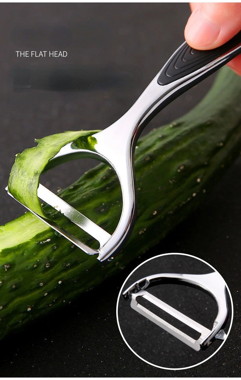 Sleek Multi-Functional Stainless Steel Vegetable & Fruit Peeler