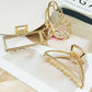 Fashion Simple Gold Hair Claw Clip Butterfly Geometric Elegant Hair Clip